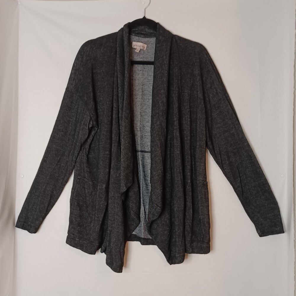 Women's‎ Philosophy Black/Dark Gray Color Cardigan with Pockets Size Large